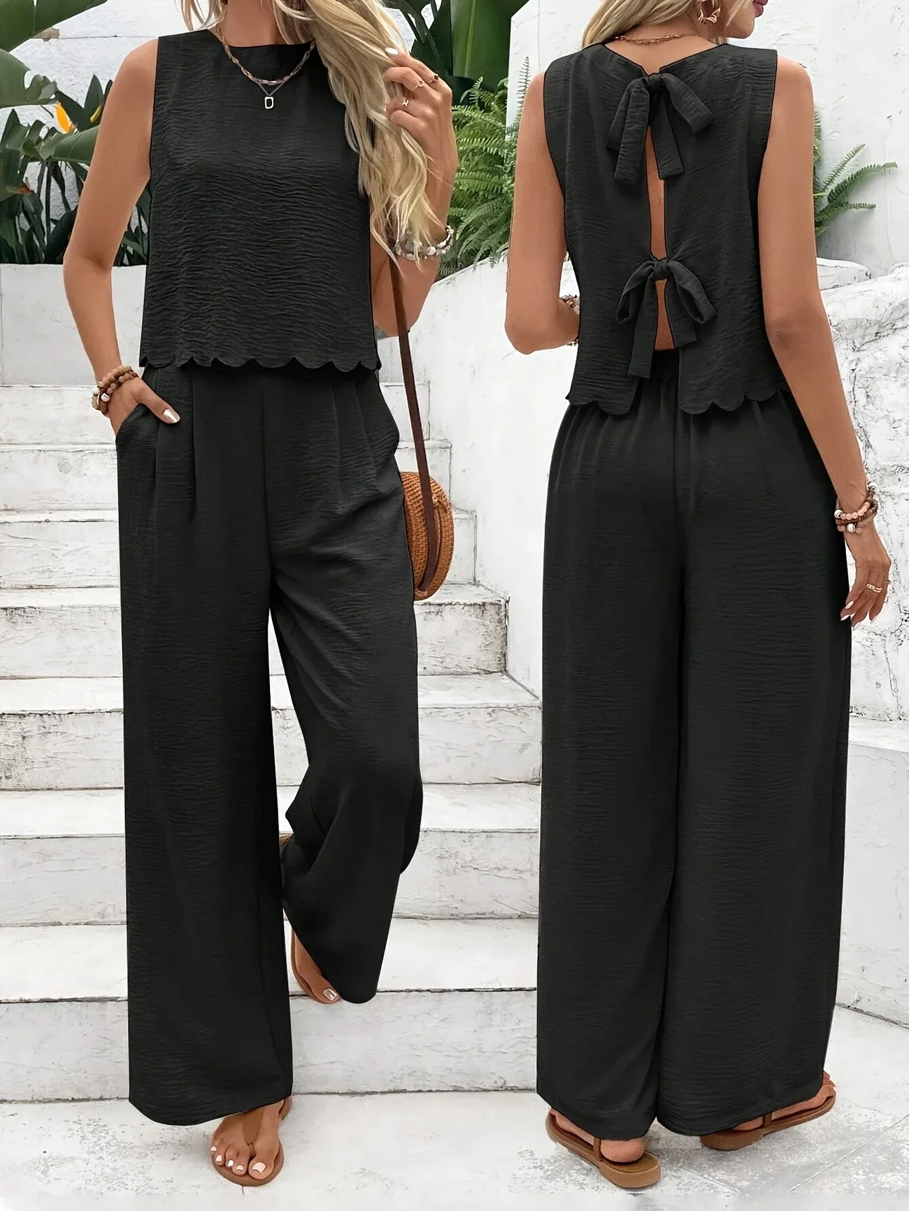 Raya - Elegante Completo a Due Pezzi Senza Maniche - Image 16