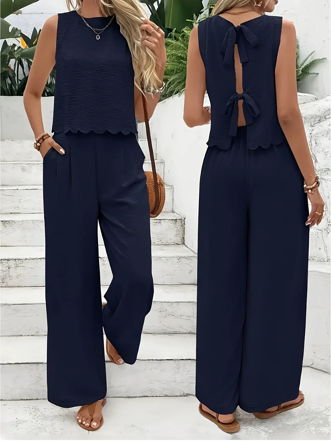 Raya - Elegante Completo a Due Pezzi Senza Maniche - Image 7