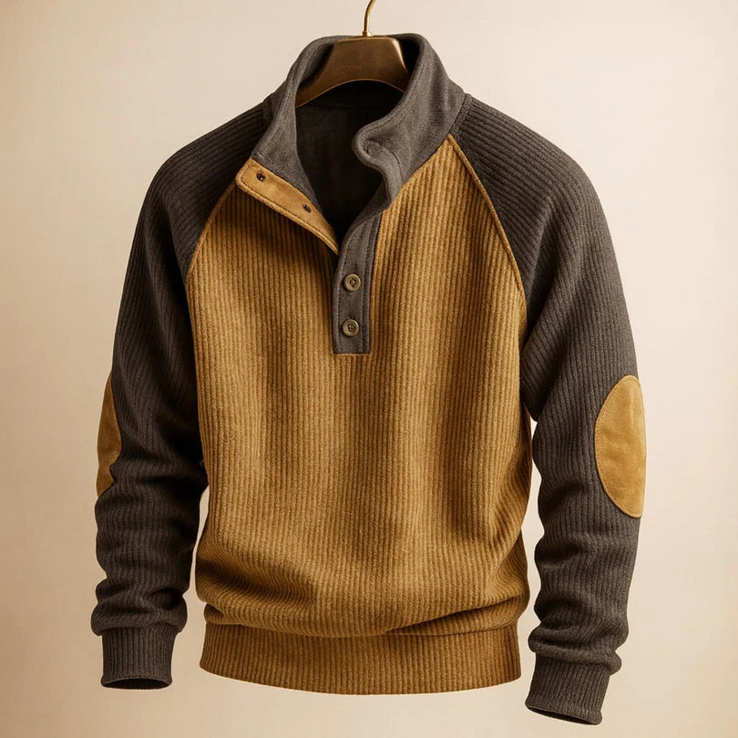 Raziel - Camicia Casual a Maniche Lunghe in Maglia Con Collo Alto - Image 5