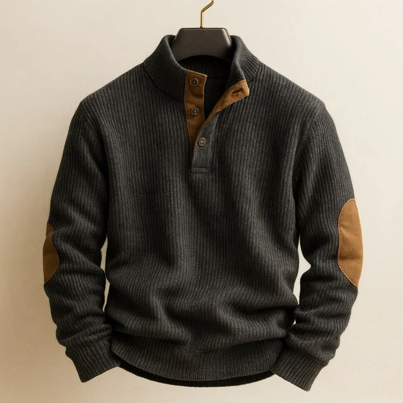 Raziel - Camicia Casual a Maniche Lunghe in Maglia Con Collo Alto - Image 6