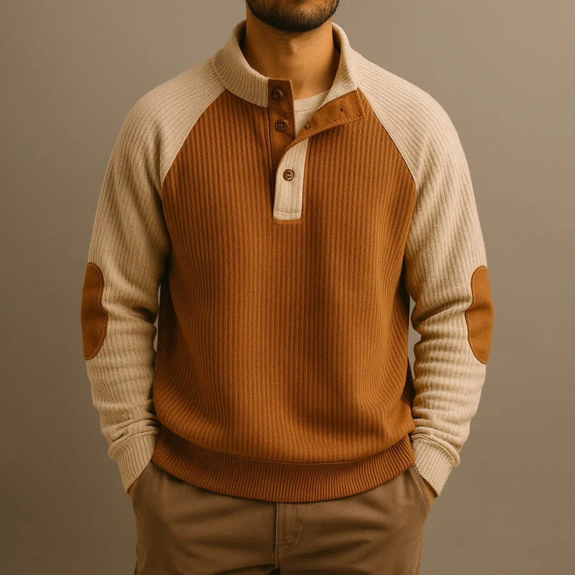 Raziel - Camicia Casual a Maniche Lunghe in Maglia Con Collo Alto - Image 7
