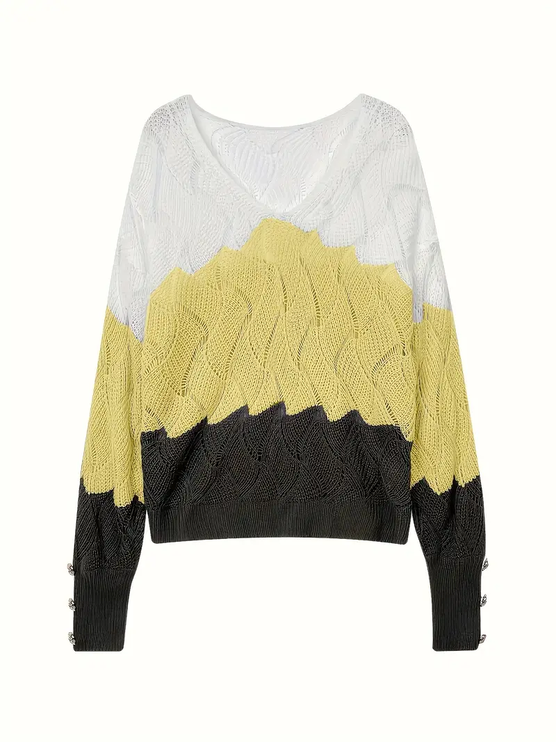 Renilda - Elegante Maglione Lavorato a Maglia Con Scollo a V - Image 10