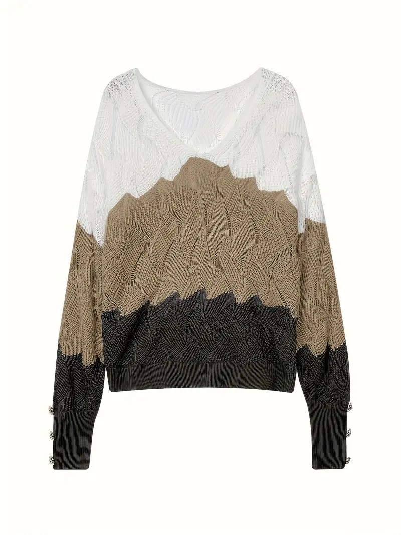 Renilda - Elegante Maglione Lavorato a Maglia Con Scollo a V - Image 13