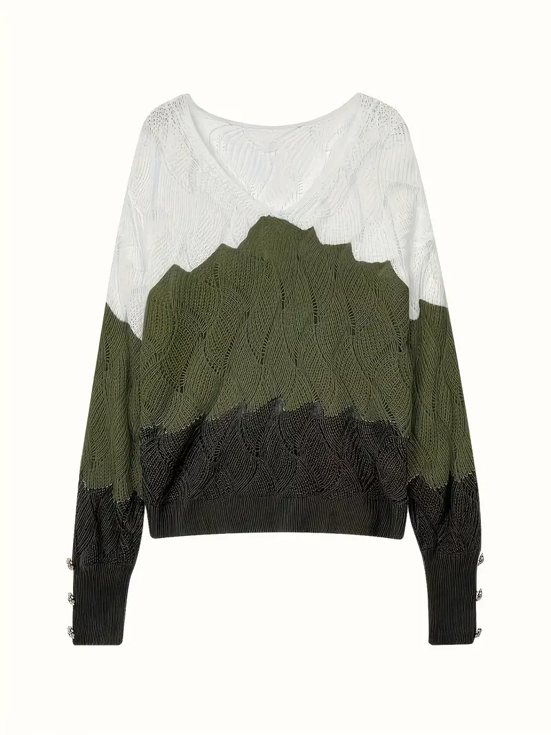 Renilda - Elegante Maglione Lavorato a Maglia Con Scollo a V - Image 15