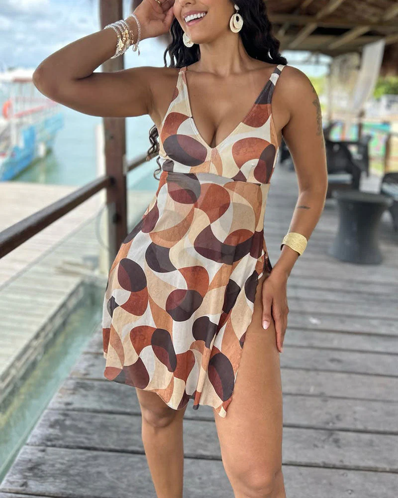 Rezeda - Costume Da Bagno Con Stampa a Pois E Lacci Sul Davanti - Image 2