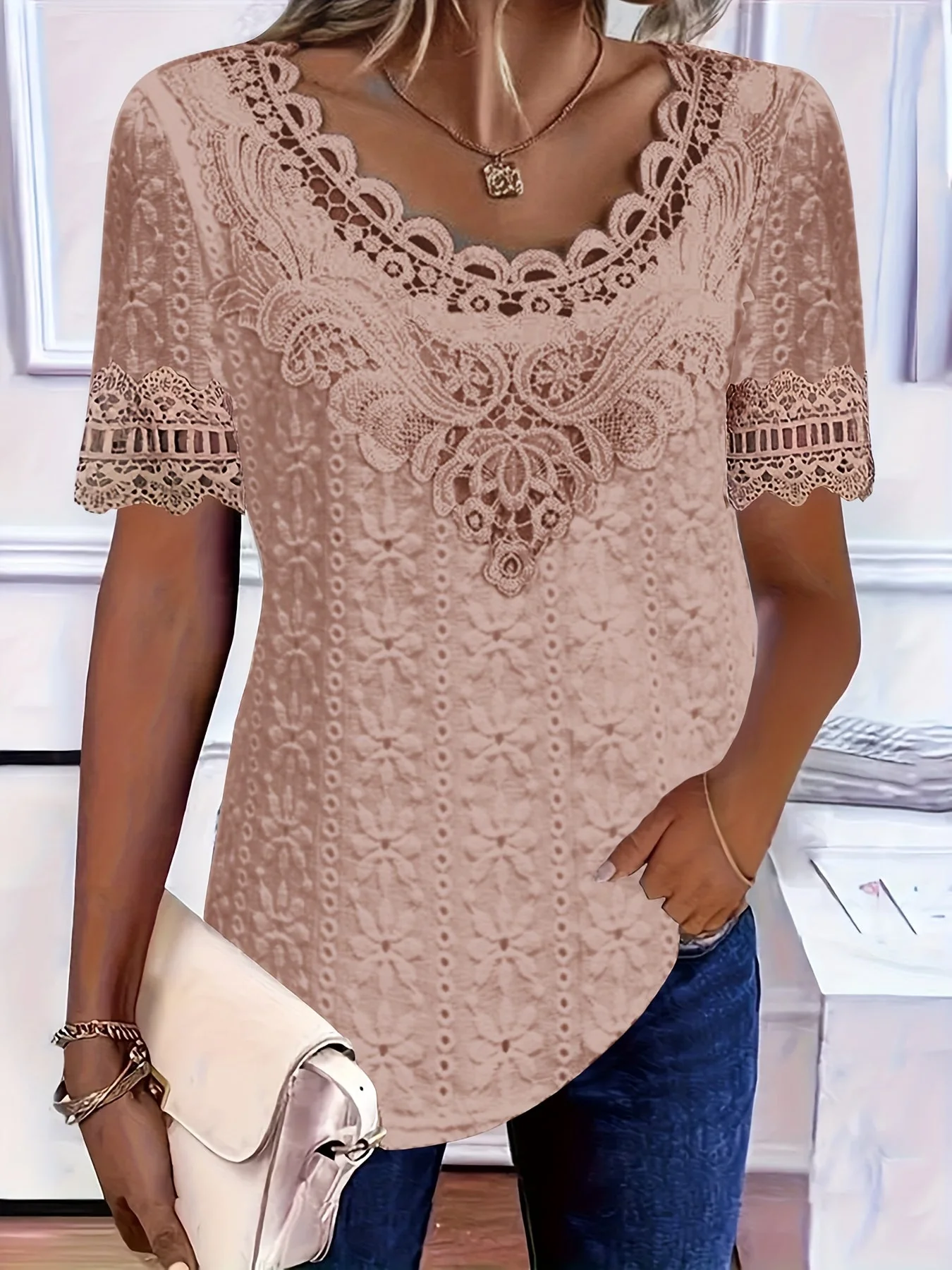 Rickea - Elegante Camicetta a Maniche Corte - Image 2
