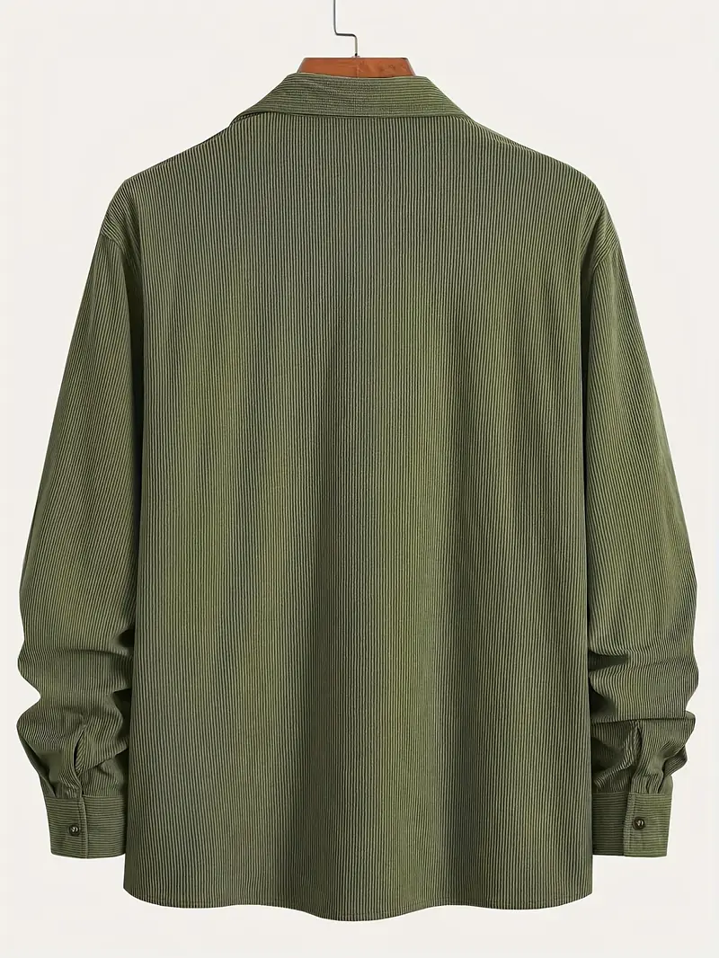Rickey - Camicia Pulsante-Up Casuale In Velluto A Coste - Image 14