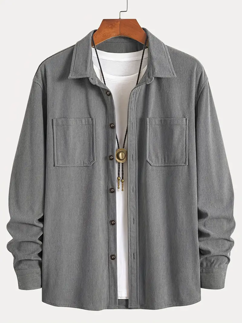 Rickey - Camicia Pulsante-Up Casuale In Velluto A Coste - Image 5