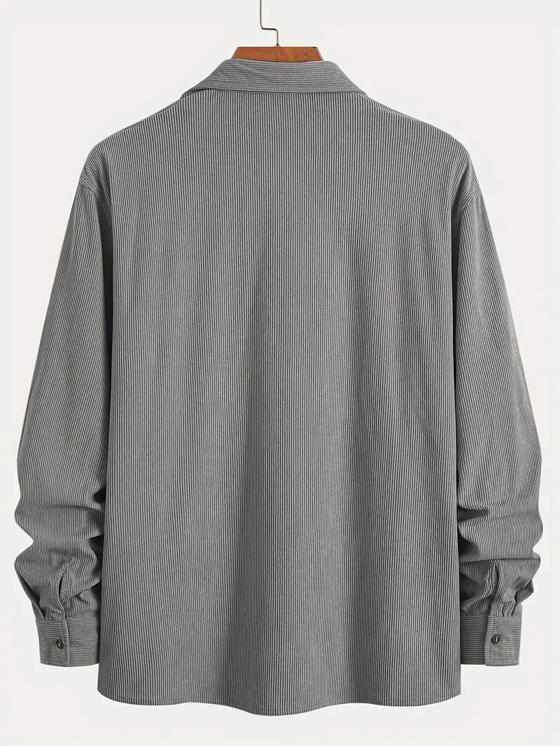 Rickey - Camicia Pulsante-Up Casuale In Velluto A Coste - Image 6