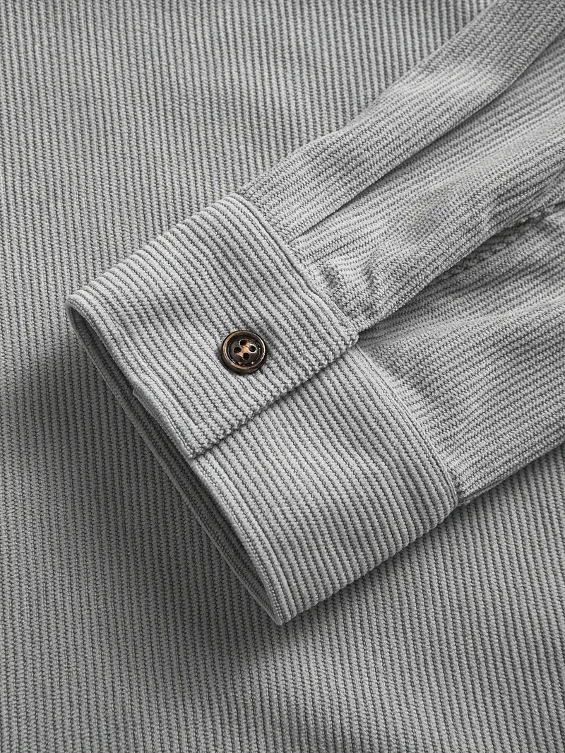 Rickey - Camicia Pulsante-Up Casuale In Velluto A Coste - Image 7