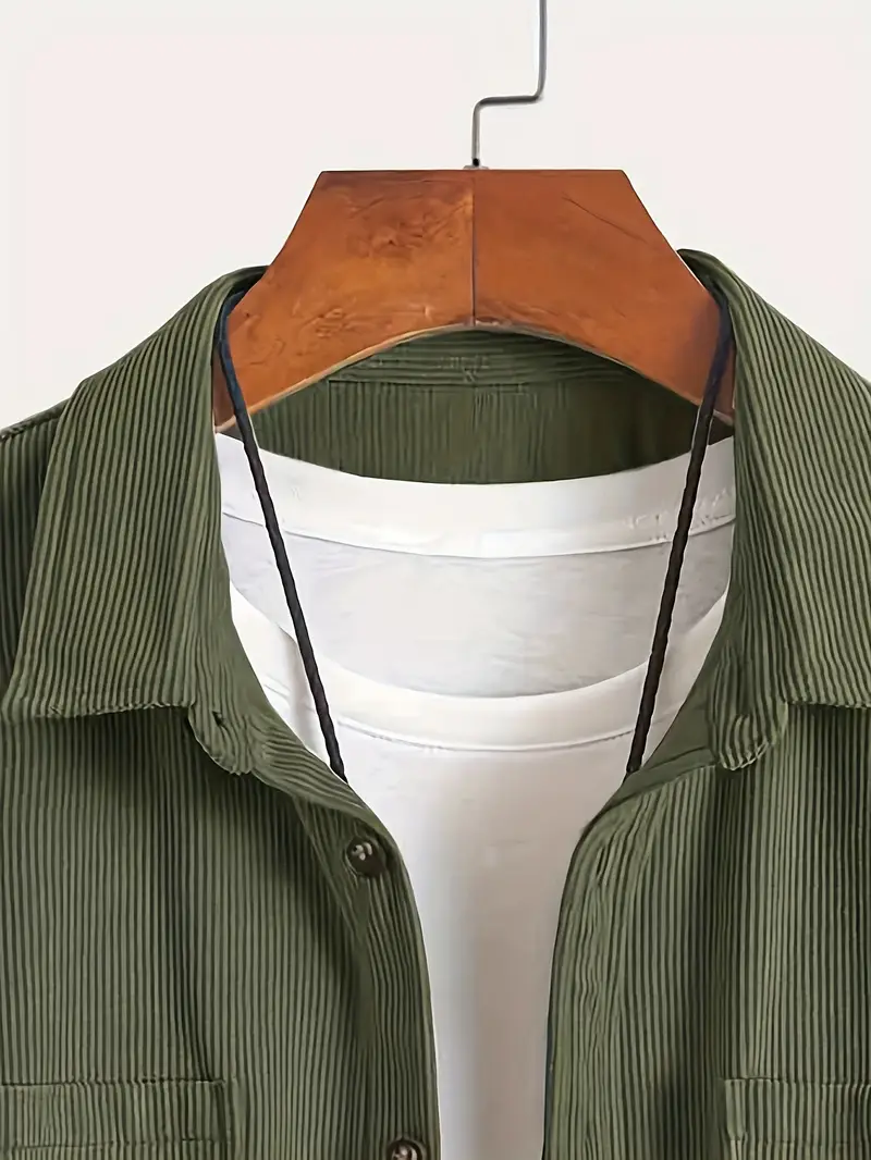 Rickey - Camicia Pulsante-Up Casuale In Velluto A Coste - Image 9