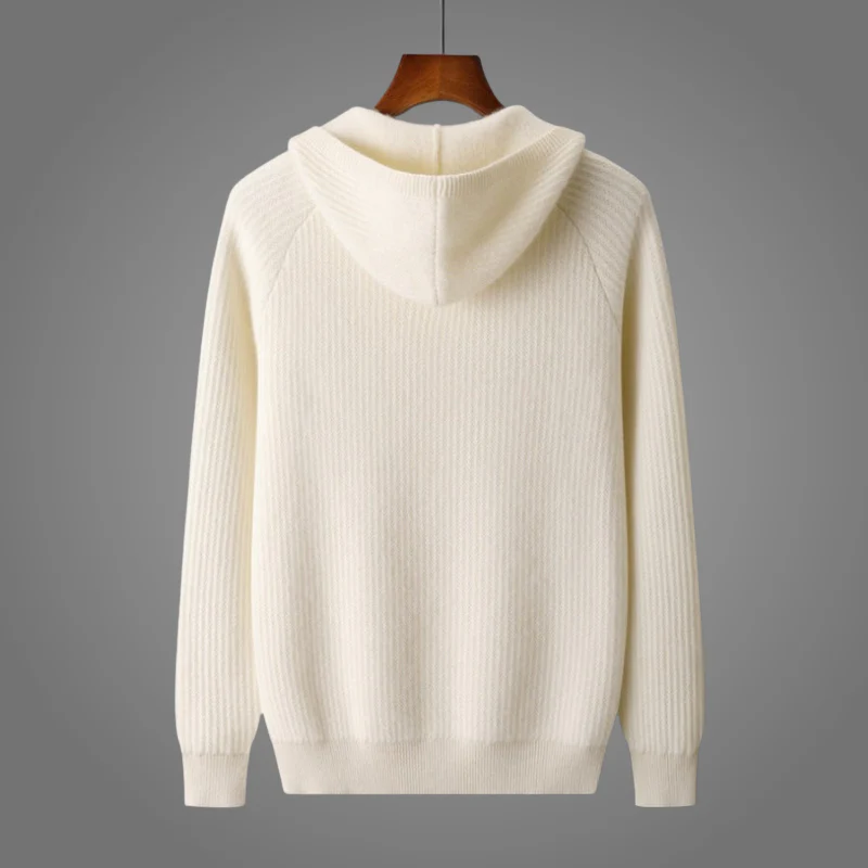 Romain - Felpa Con Cappuccio E Zip Lavorata A Maglia - Image 6