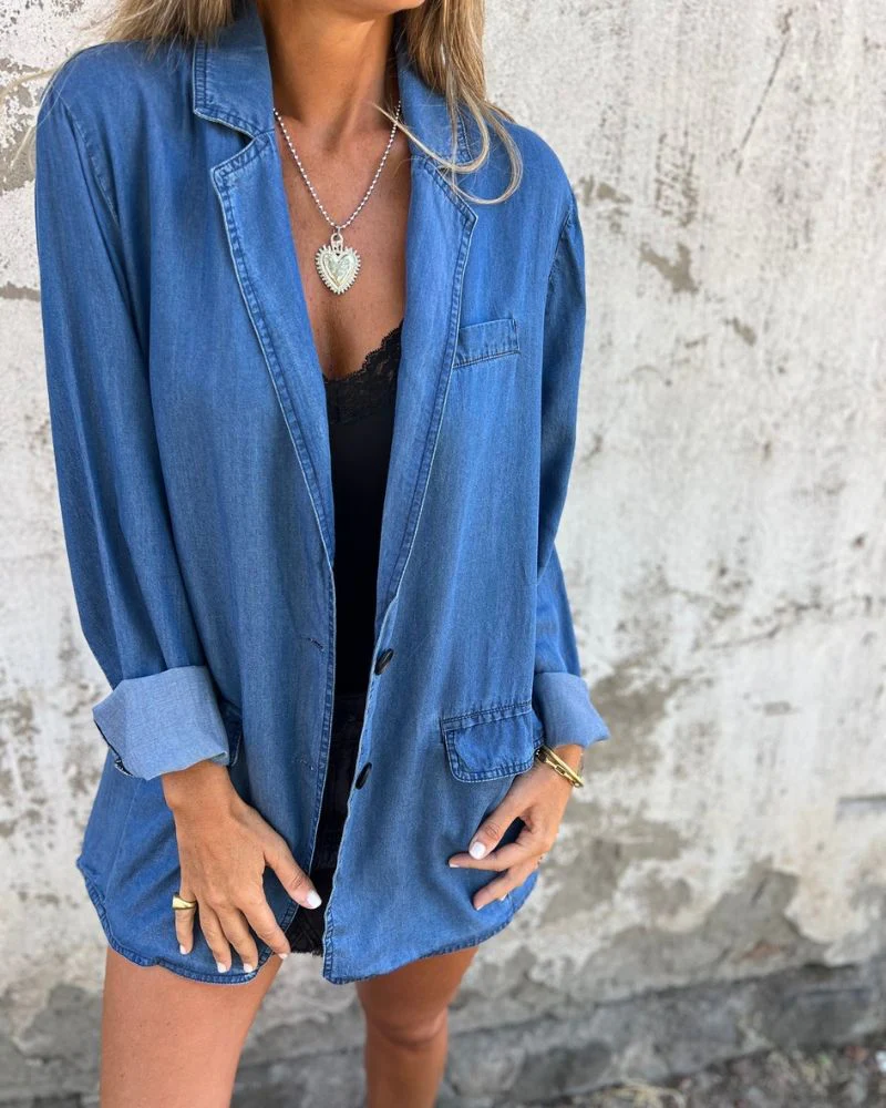 Romilda - Giacca Di Jeans Sovradimensionato