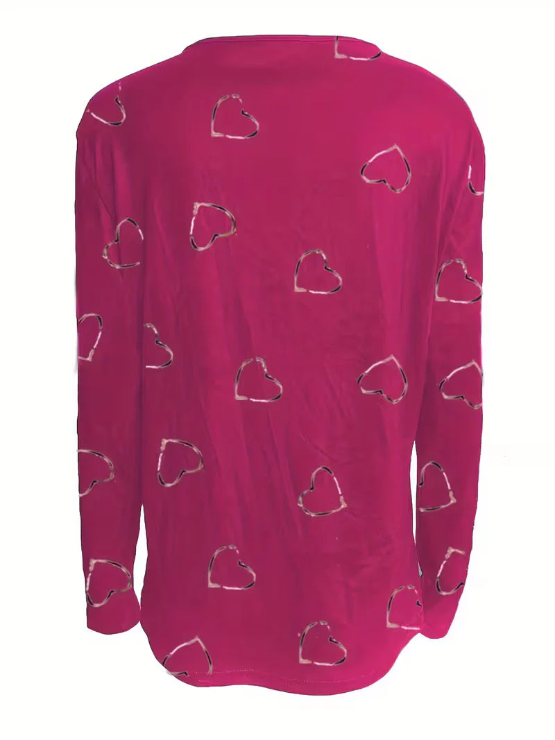 Romisha - Maglietta Con Stampa a Cuori e zip - Image 12