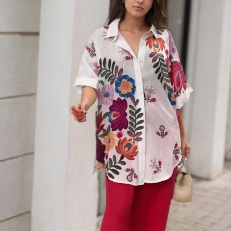 Rossella - Elegante Camicia Con Stampa Floreale - Image 6