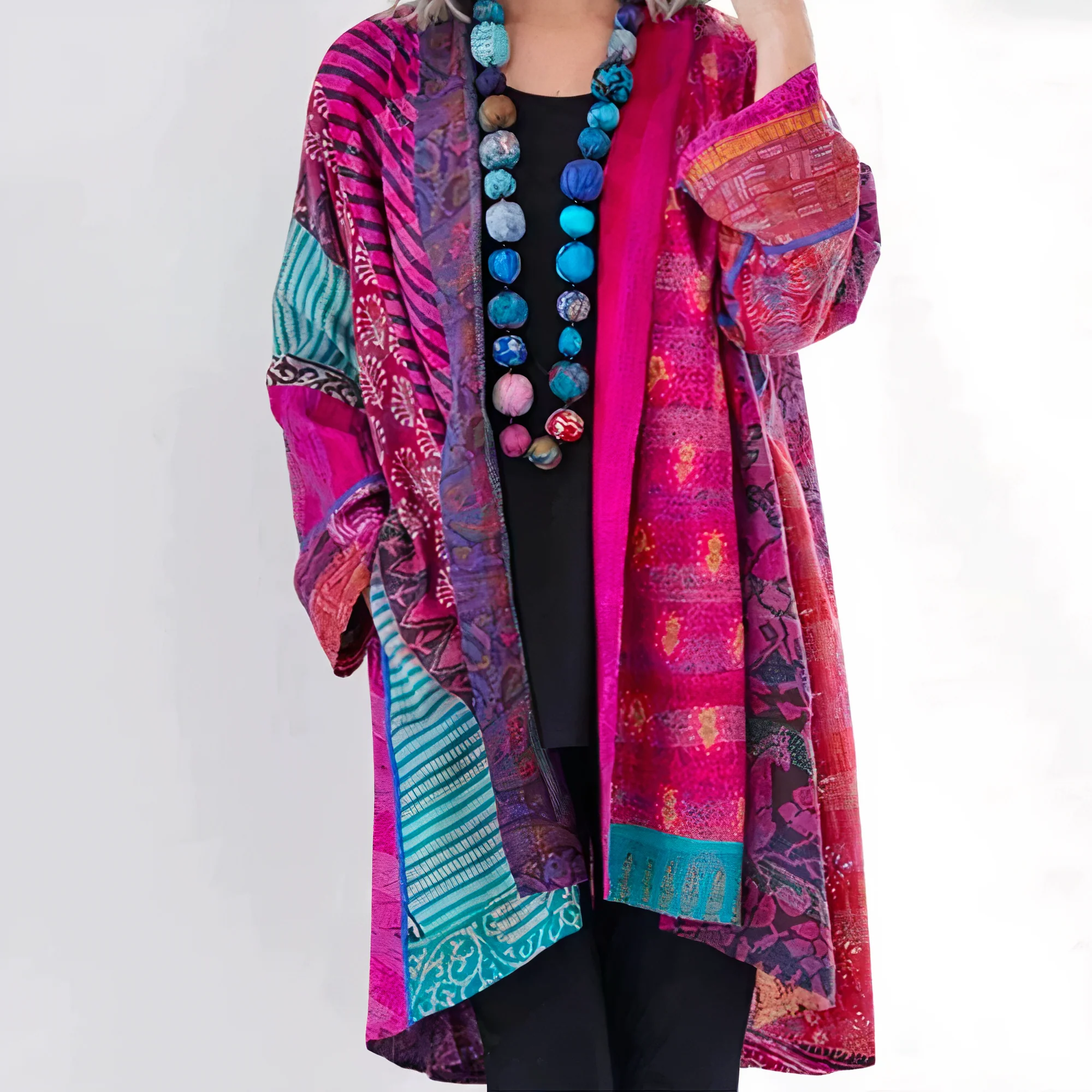 Rozenna - Cardigan Stile Kimono - Image 5