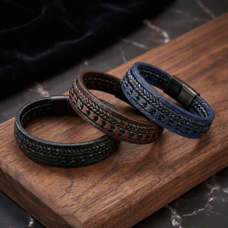 RuneCraft - Bracciale Vichingo Intrecciato in Pelle - Image 9