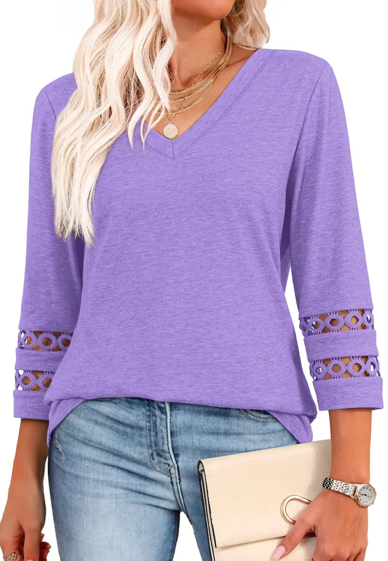 Ruthie - Maniche Lunghe Collo V-Camicie - Image 10