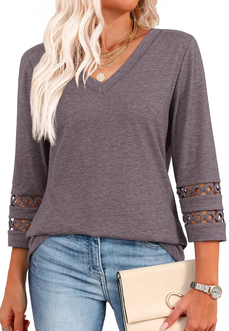Ruthie - Maniche Lunghe Collo V-Camicie - Image 11