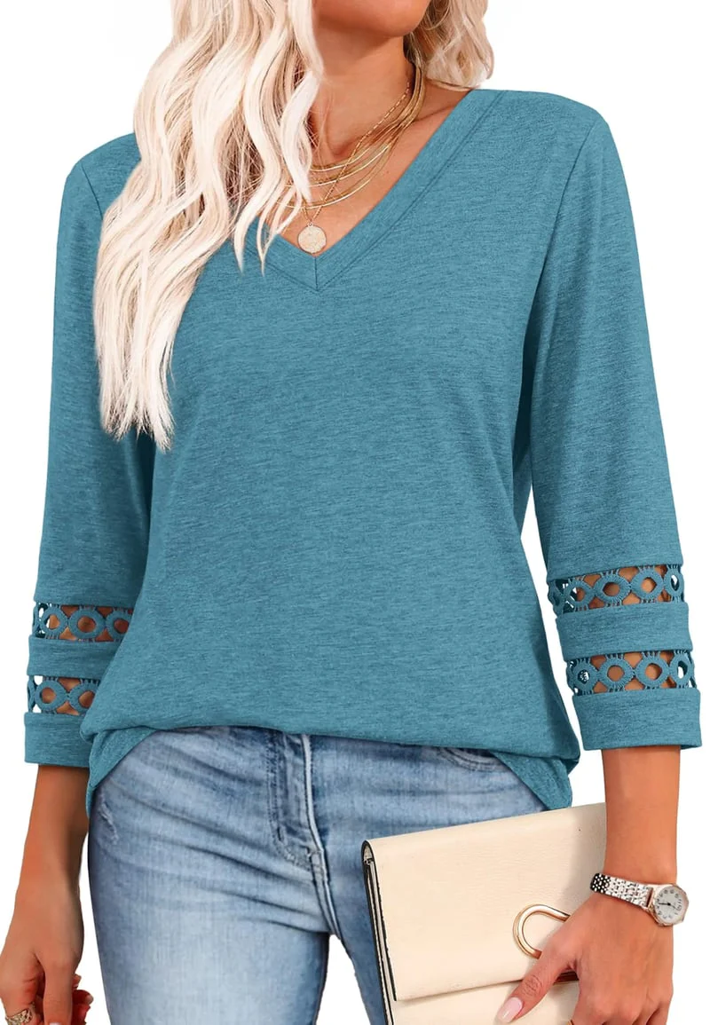 Ruthie - Maniche Lunghe Collo V-Camicie - Image 6