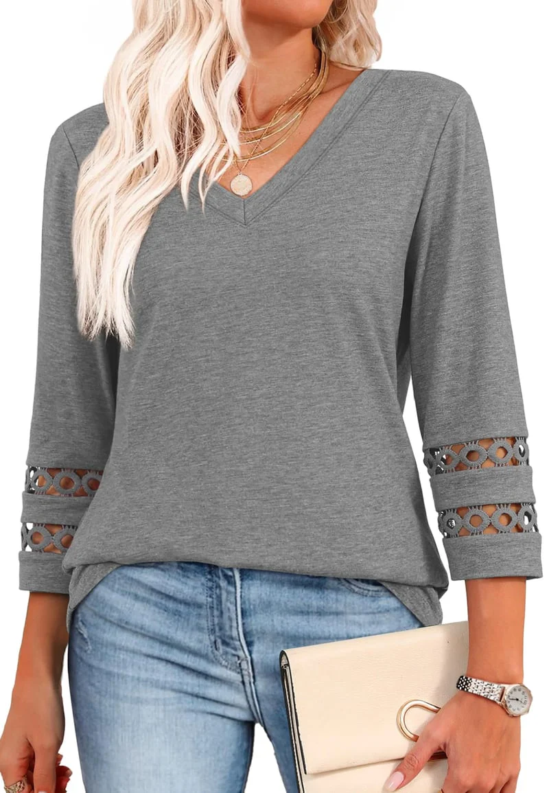 Ruthie - Maniche Lunghe Collo V-Camicie - Image 7