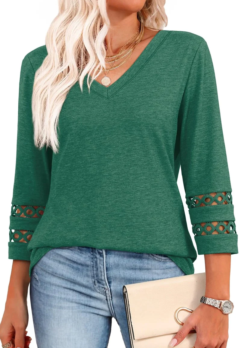 Ruthie - Maniche Lunghe Collo V-Camicie - Image 9