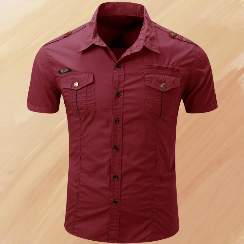 Ryder - Elegante Camicia Estiva a Maniche Corte Con Taschino - Image 11
