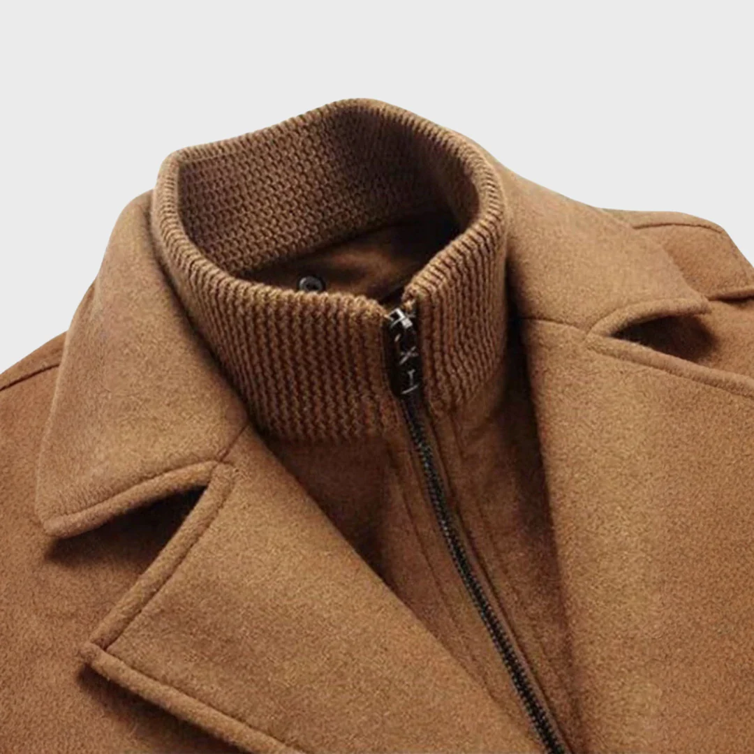 Sabron - Cappotto Trapuntato In Lana Con Zip Frontale - Image 6