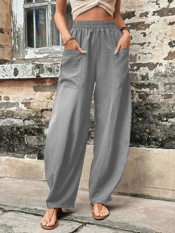 Salomee - Pantaloni Elastici Con Tasche - Image 2