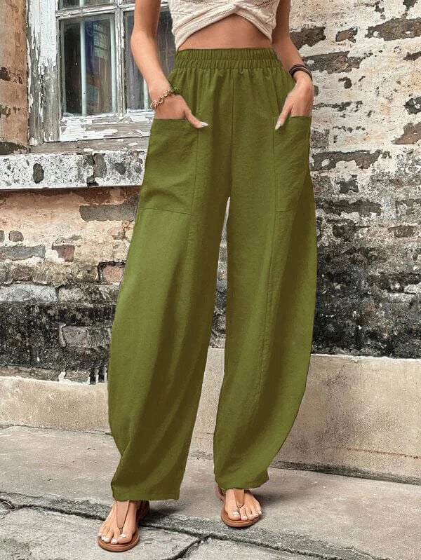 Salomee - Pantaloni Elastici Con Tasche - Image 4