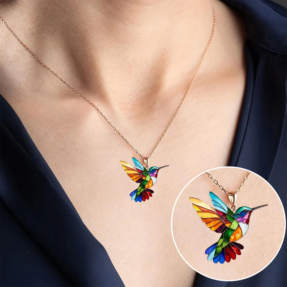 Samantha - Elegante Collana di Colibrì - Image 2