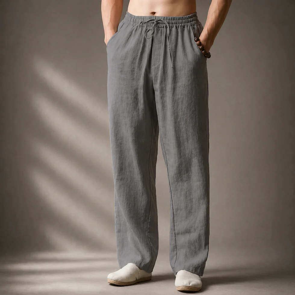 Samoel - Pantaloni Classici in Lino - Image 3