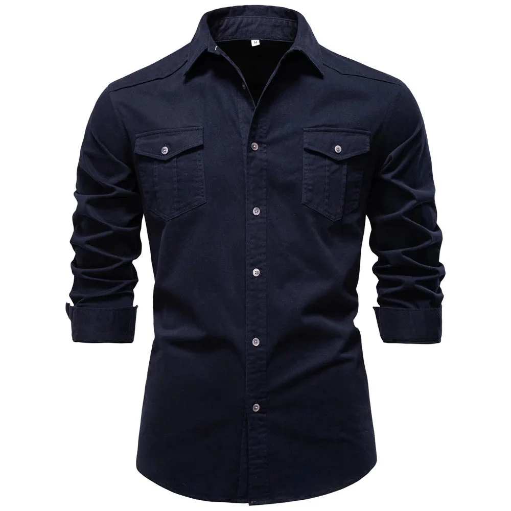 Sampath - Camicia di Cotone a Maniche lunghe