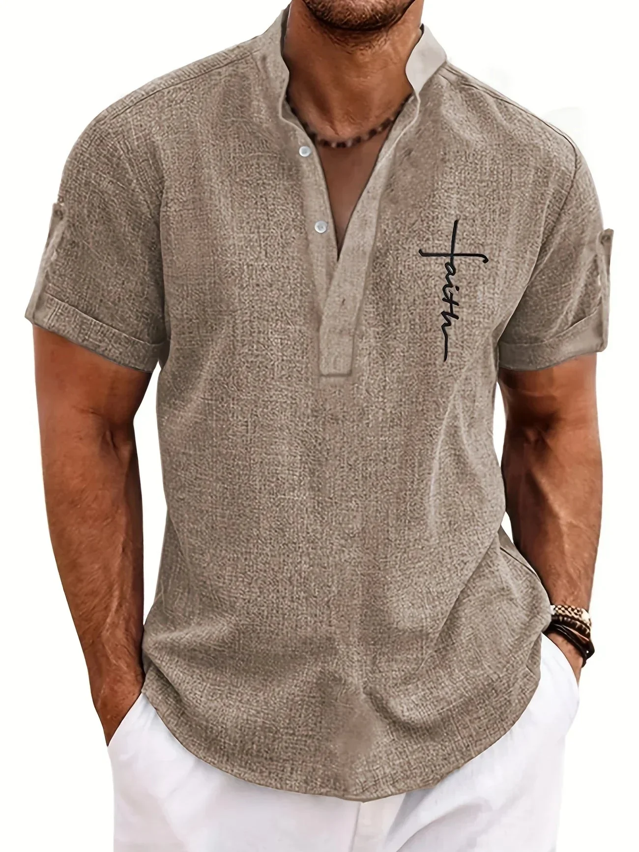Samuelson - Elegante Camicia a Maniche Corte Con Colletto