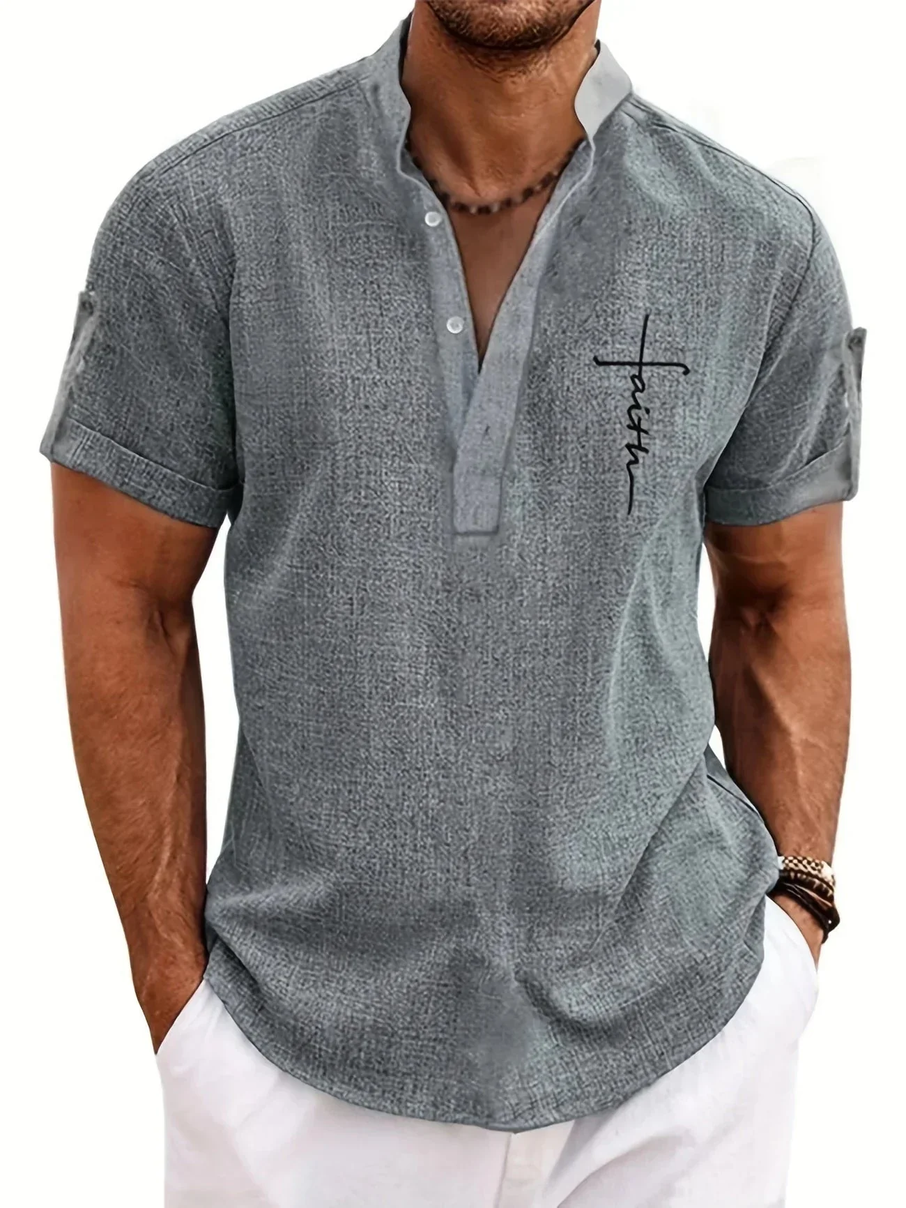 Samuelson - Elegante Camicia a Maniche Corte Con Colletto - Image 2