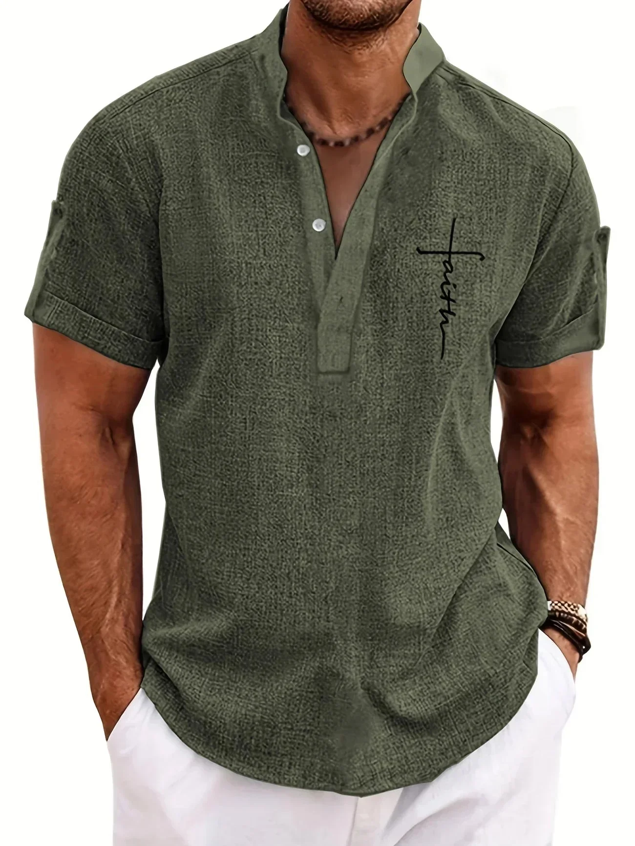Samuelson - Elegante Camicia a Maniche Corte Con Colletto - Image 4