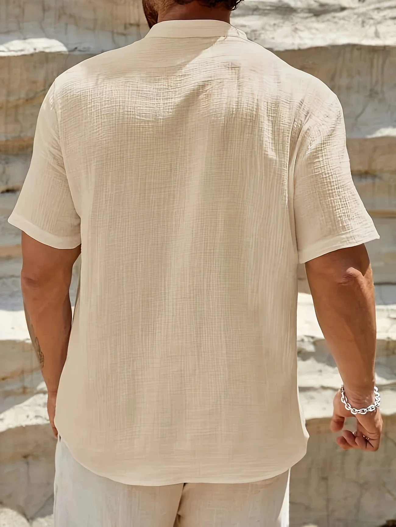 Sancho - Elegante Camicia Estiva Con Collo Alto - Image 27