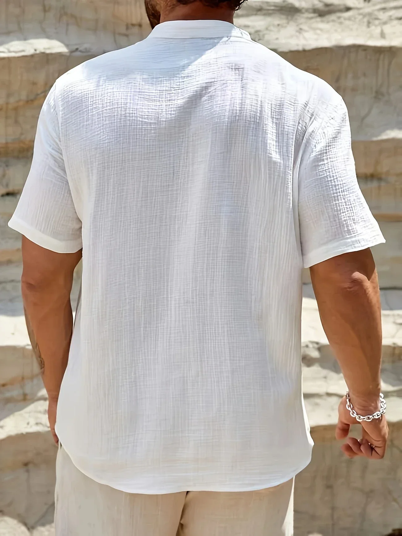 Sancho - Elegante Camicia Estiva Con Collo Alto - Image 35