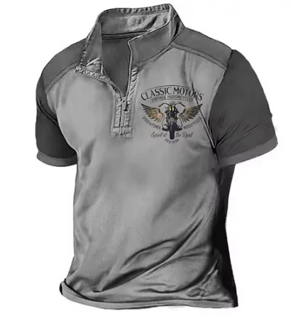 Scholte - Polo da moto classica con mezza zip