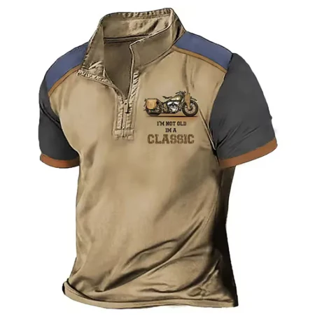 Scholte - Polo da moto classica con mezza zip - Image 6