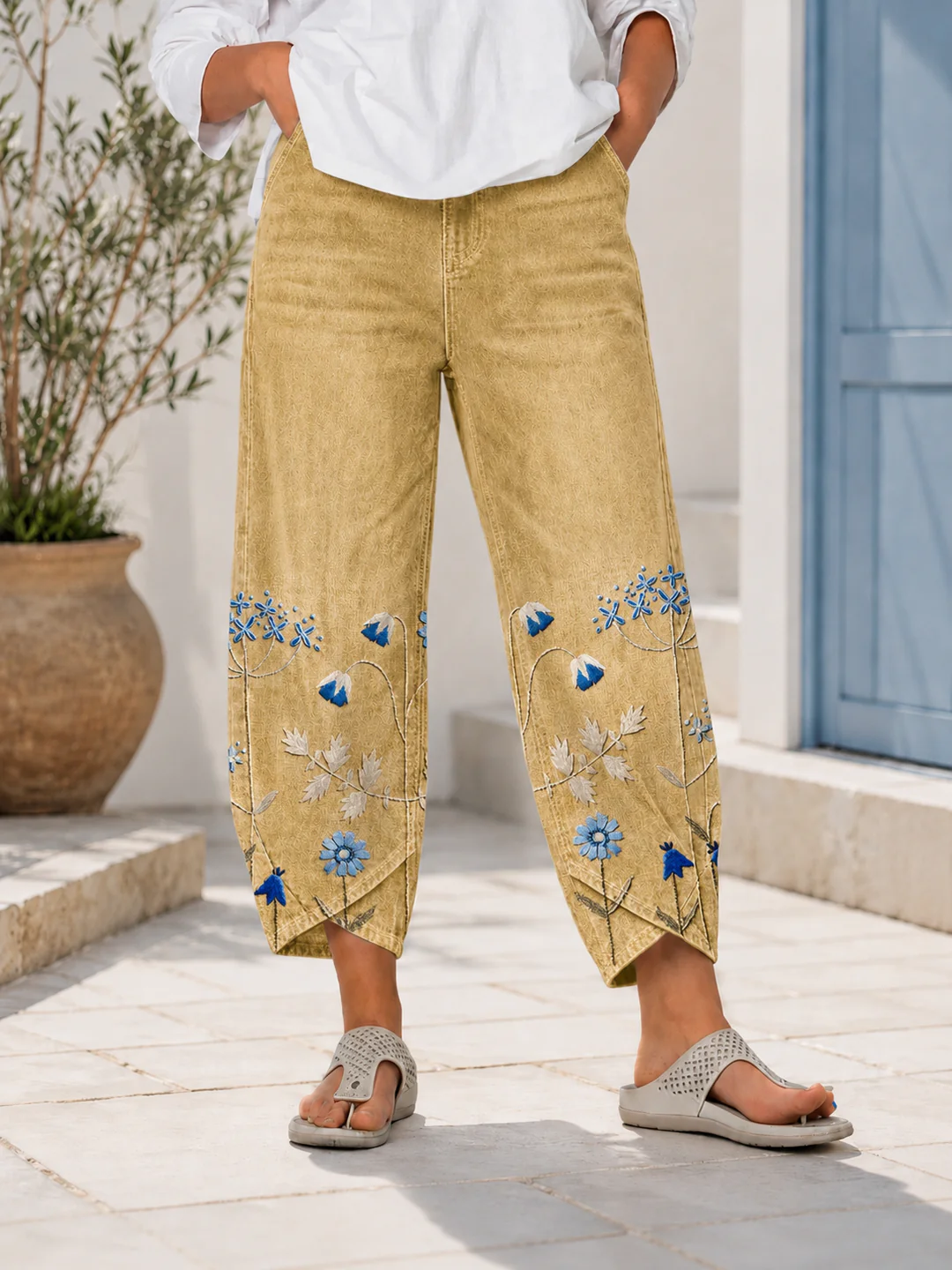 Selcen - Pantaloni Casual Ricamati - Image 3