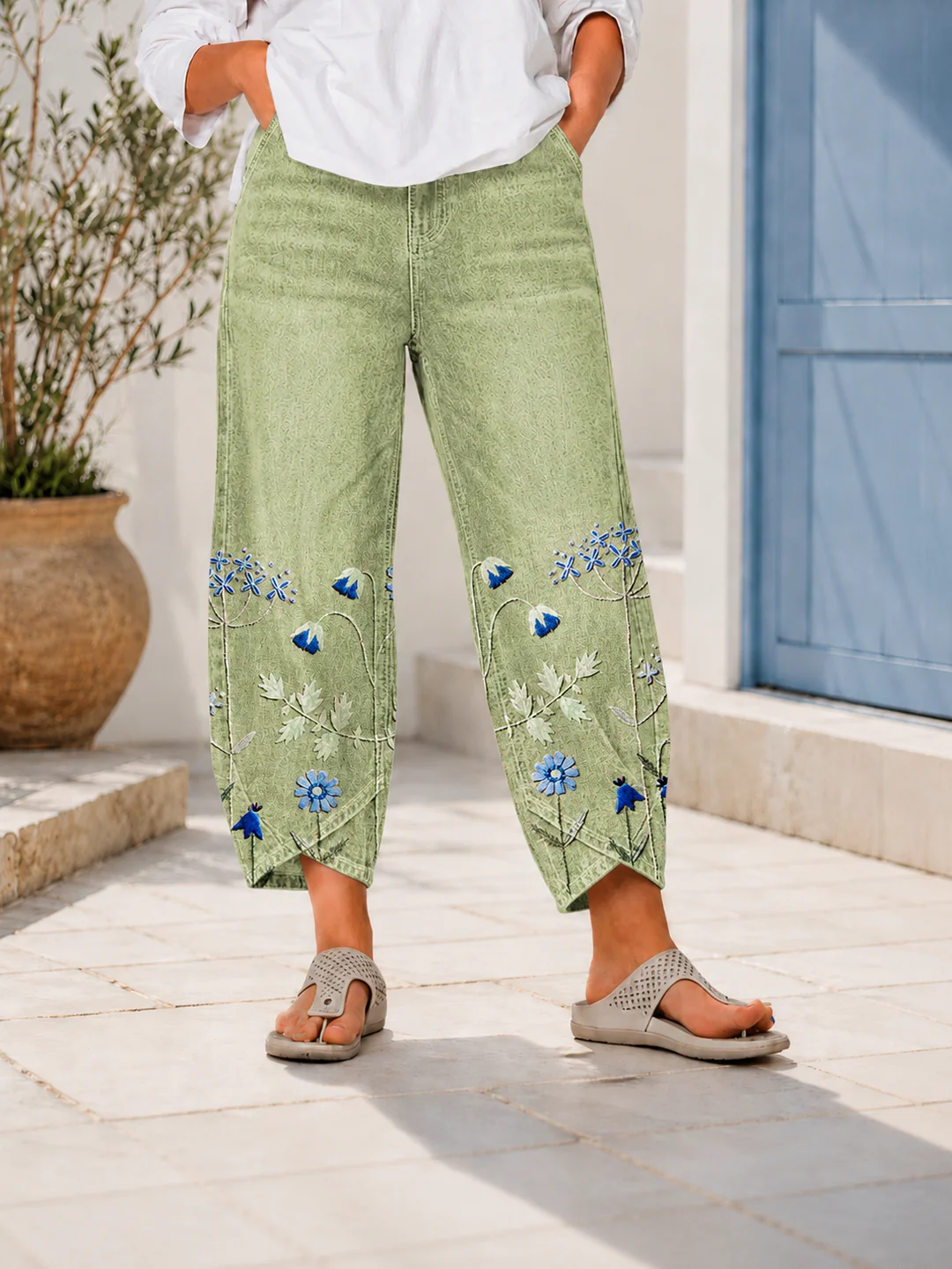 Selcen - Pantaloni Casual Ricamati - Image 5