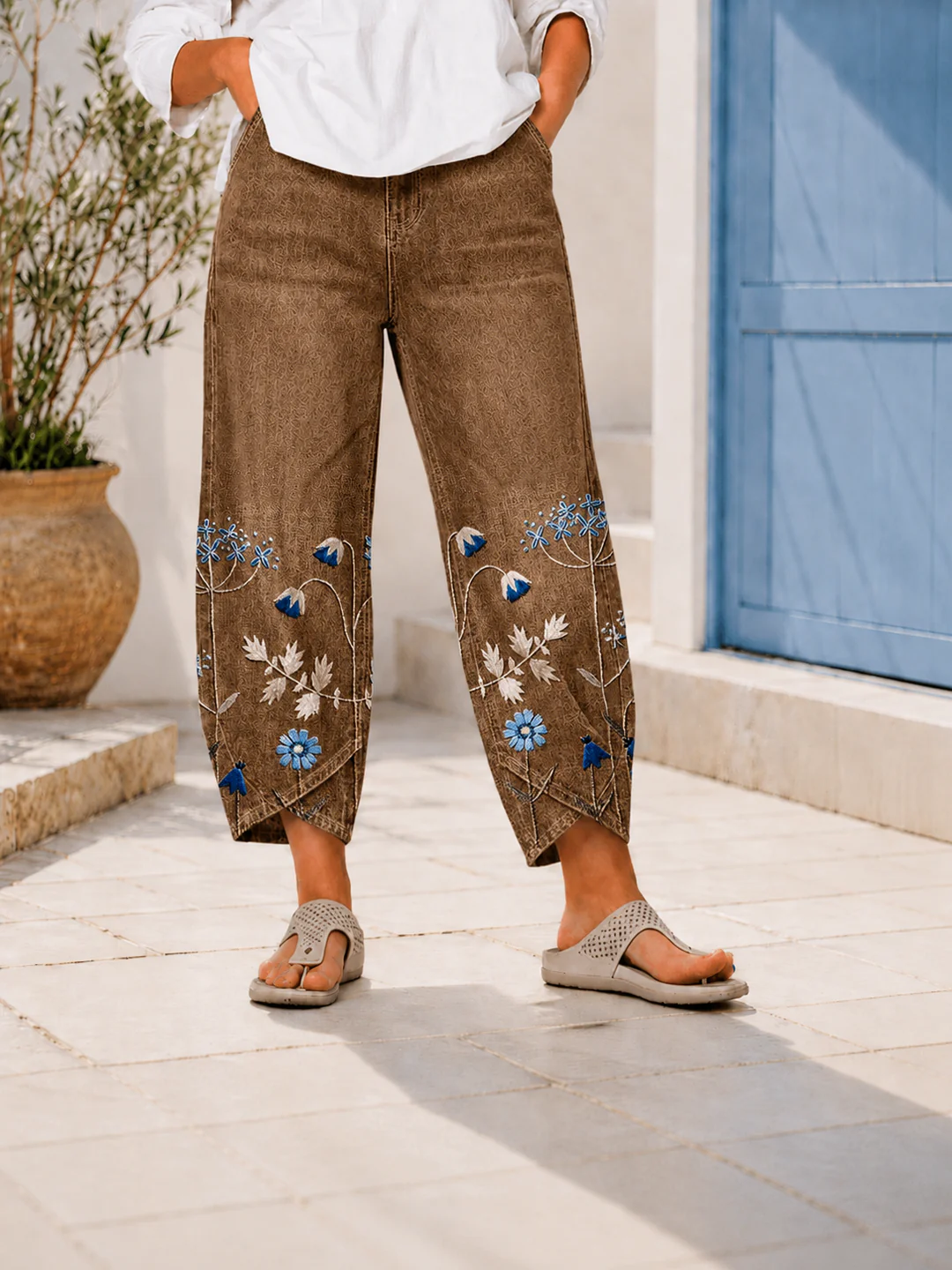 Selcen - Pantaloni Casual Ricamati - Image 7