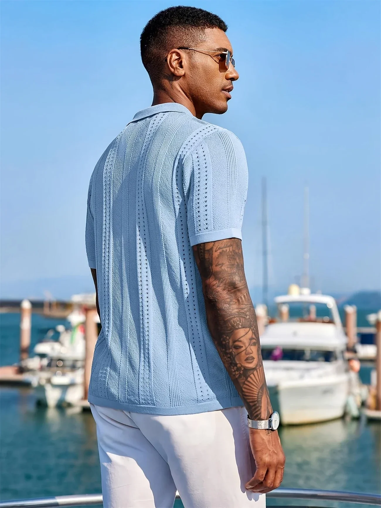Semyon - Camicia Lavorata A Maglia Con Motivo Intricato Alla Moda - Image 14
