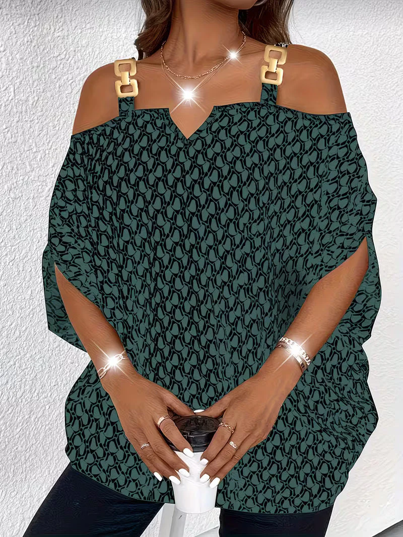 Shae - Top Casual Con Stampa e Spalle Scoperte - Image 2