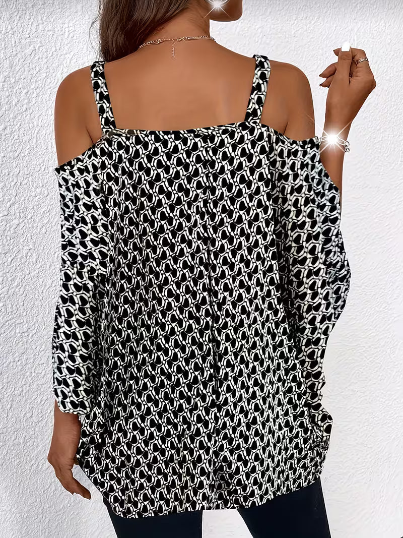 Shae - Top Casual Con Stampa e Spalle Scoperte - Image 9