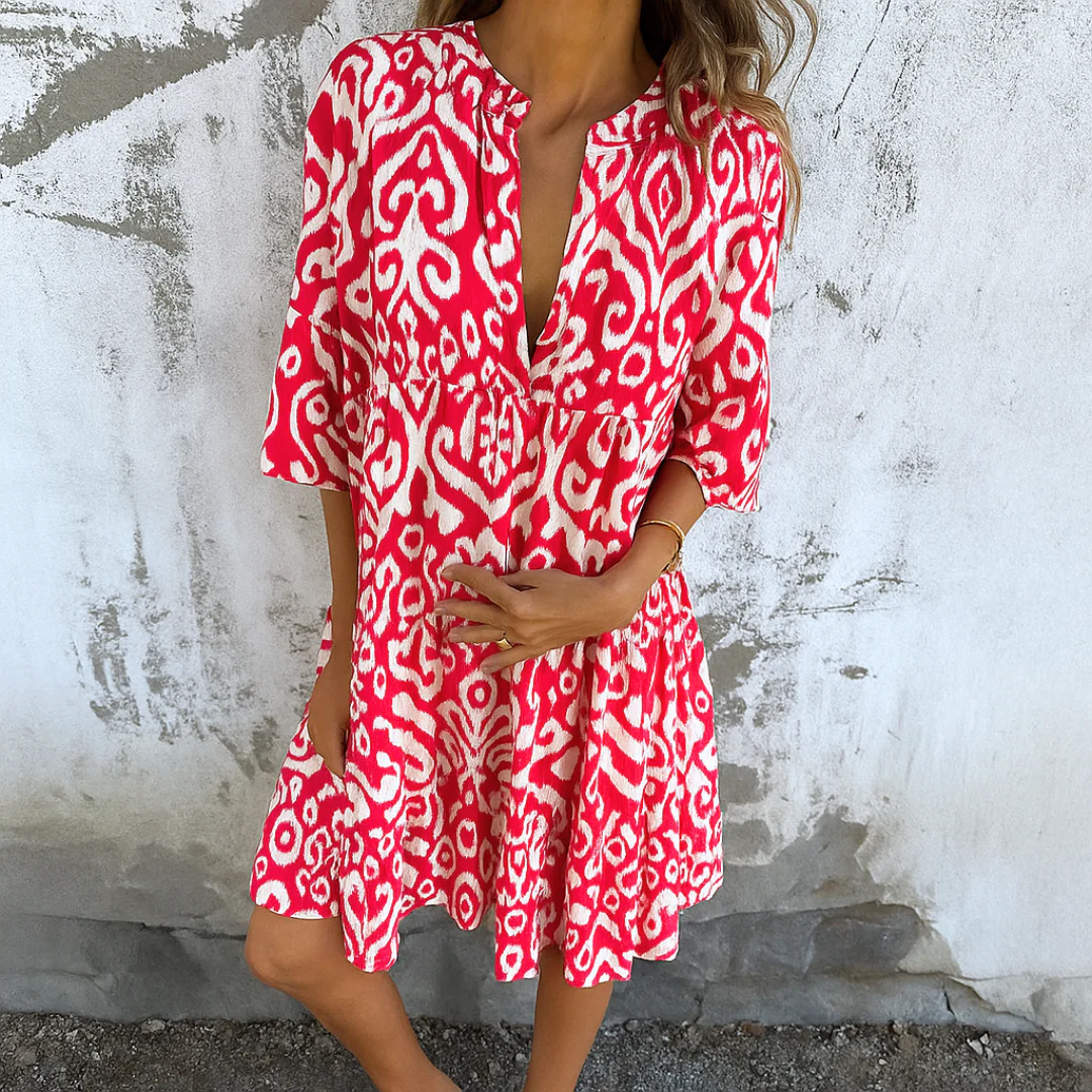Shaffer - Elegante Abito Con Scollo a V