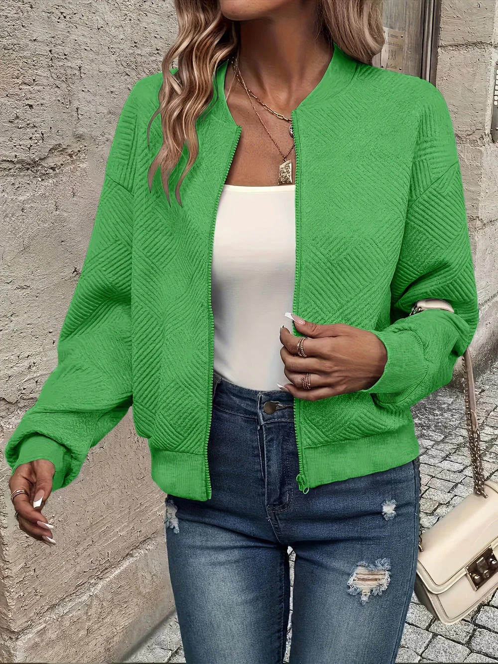 Shahna - Giacca Bomber Con Zip - Image 3