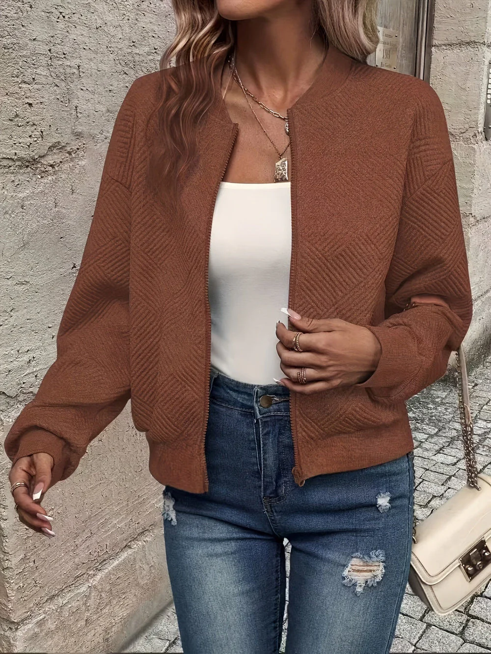 Shahna - Giacca Bomber Con Zip - Image 5