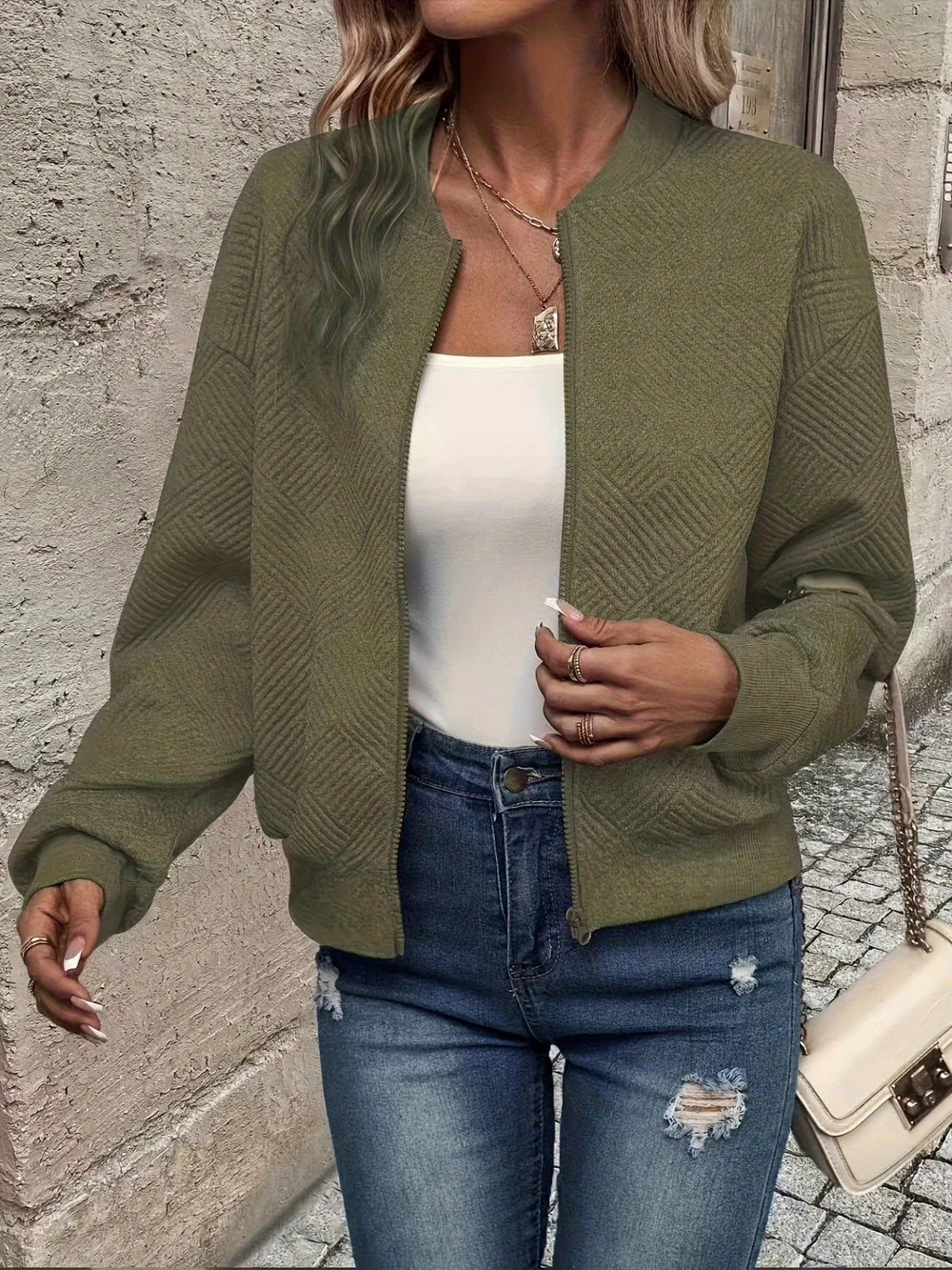 Shahna - Giacca Bomber Con Zip - Image 7